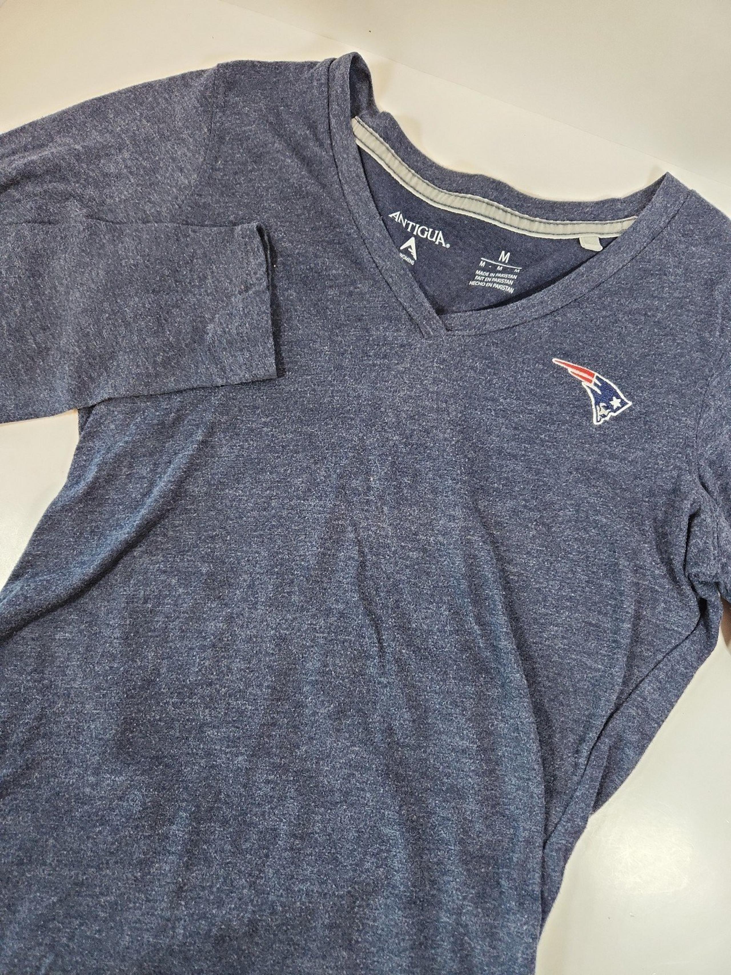 New England Patriots V Neck Long Sleeve Women's M