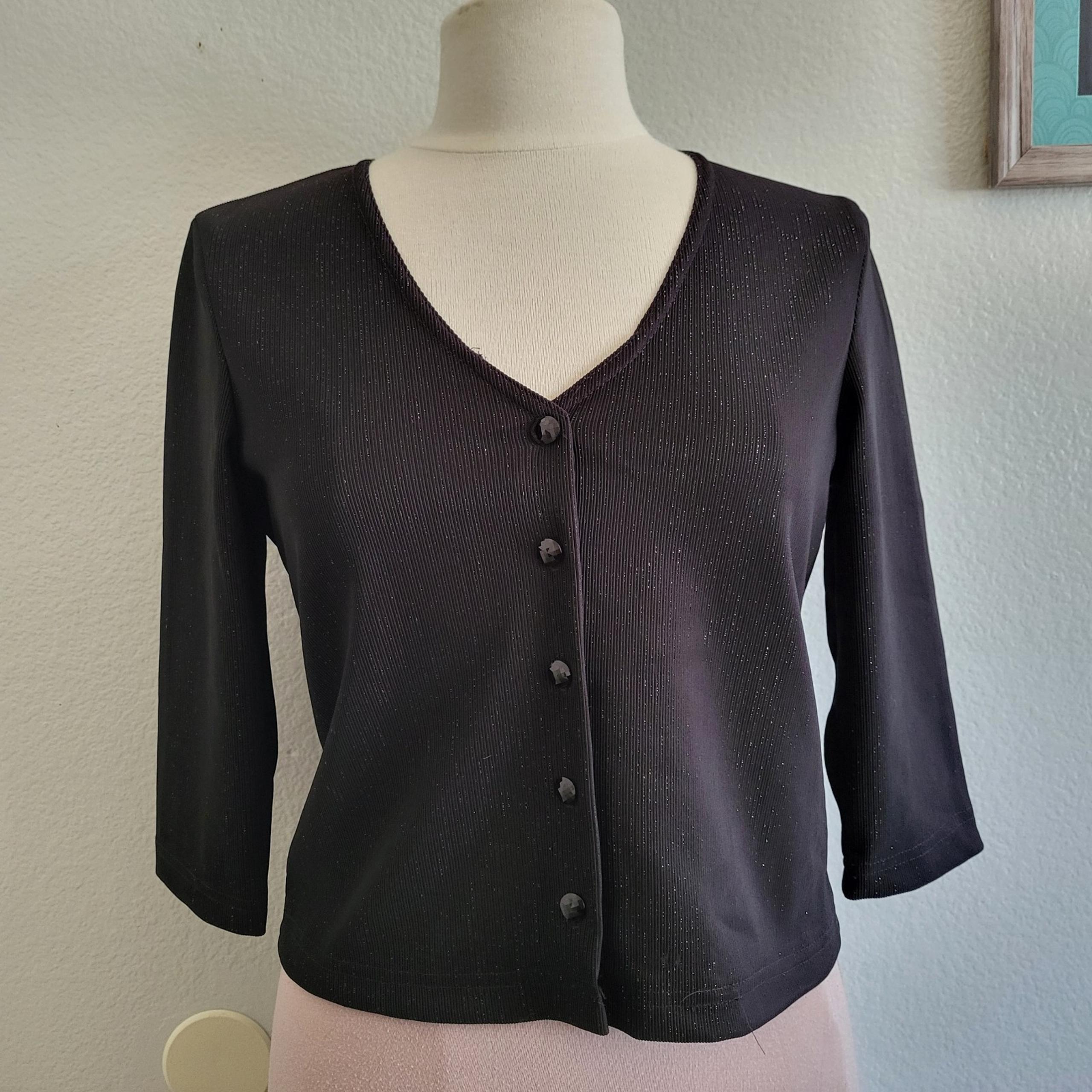 Vintage Black Shimmer Cardigan