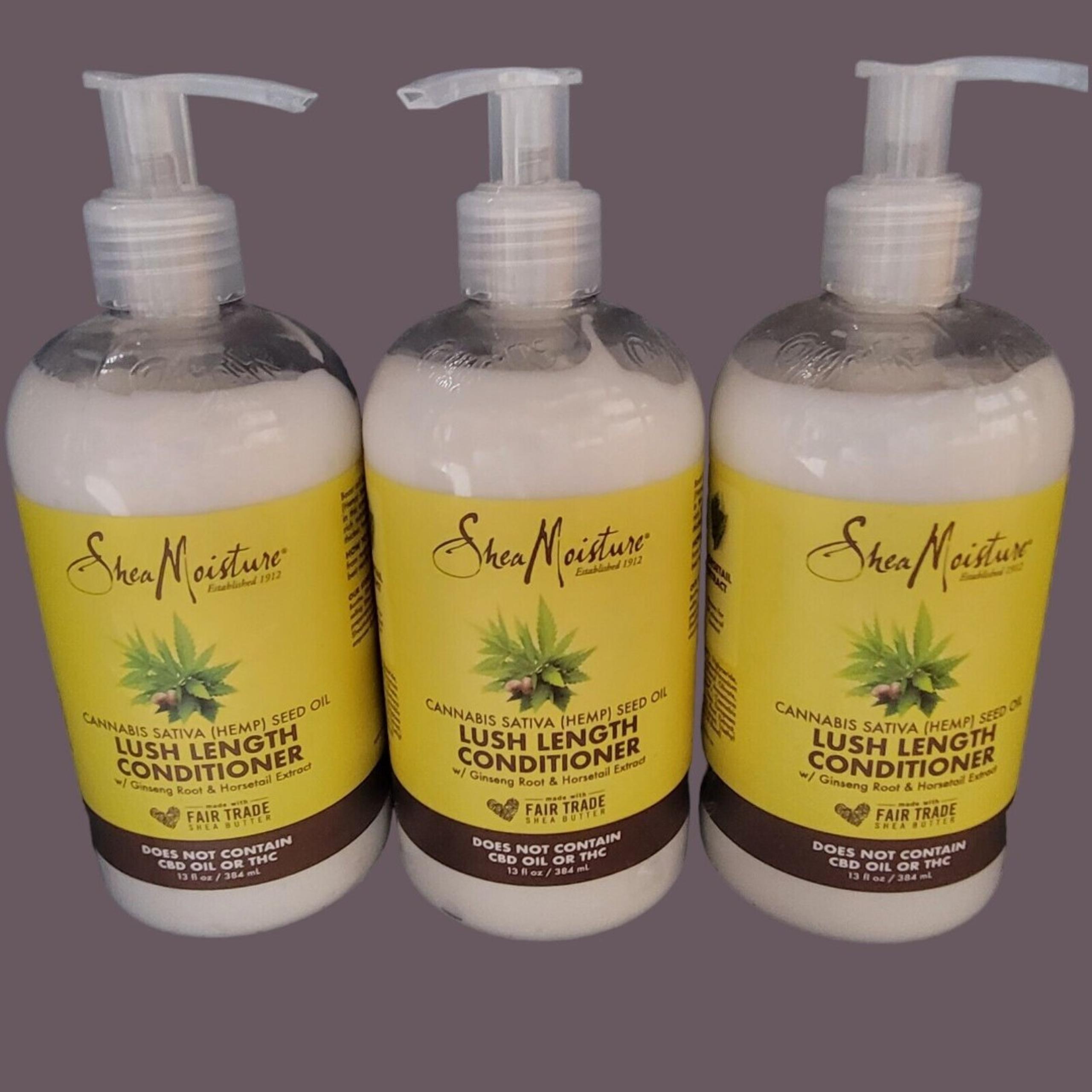 3 Shea Moisture Lush Length Conditioner Hemp Seed Oil 13 fl oz