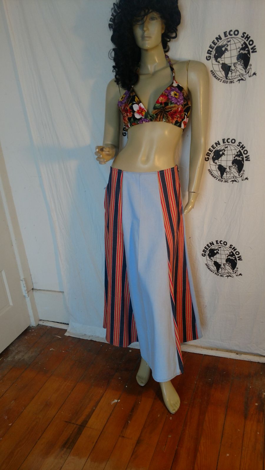 Denim patchwork skirt w 30 Hermans Eco U
