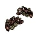 Vintage Unsigned Weiss Purple Clear Crystal Rhinestones Leaf Clip On Earrings