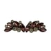 Vintage Unsigned Weiss Purple Clear Crystal Rhinestones Leaf Clip On Earrings