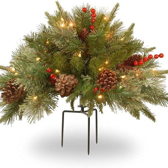 NEW National Tree Company 'Feel Real' Pre-lit Artificial Christmas Urn 18