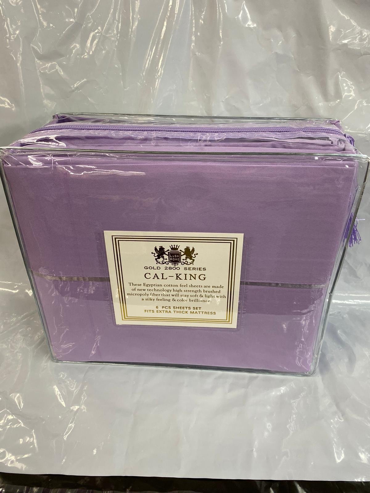 California King size Bed sheets in light purple / Lilac