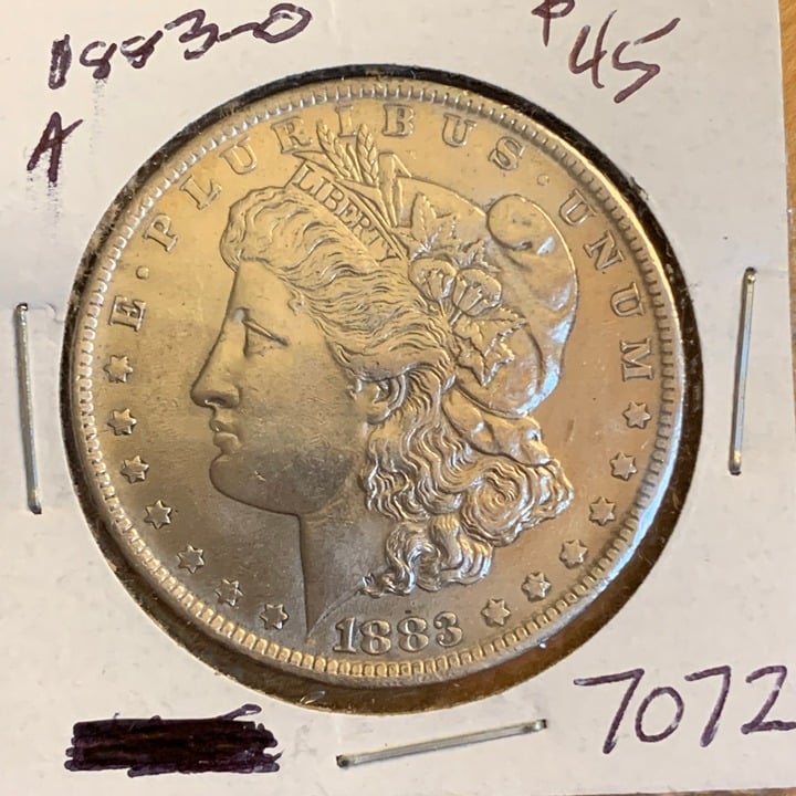 1883 O Morgan Silver Dollar AU 7072