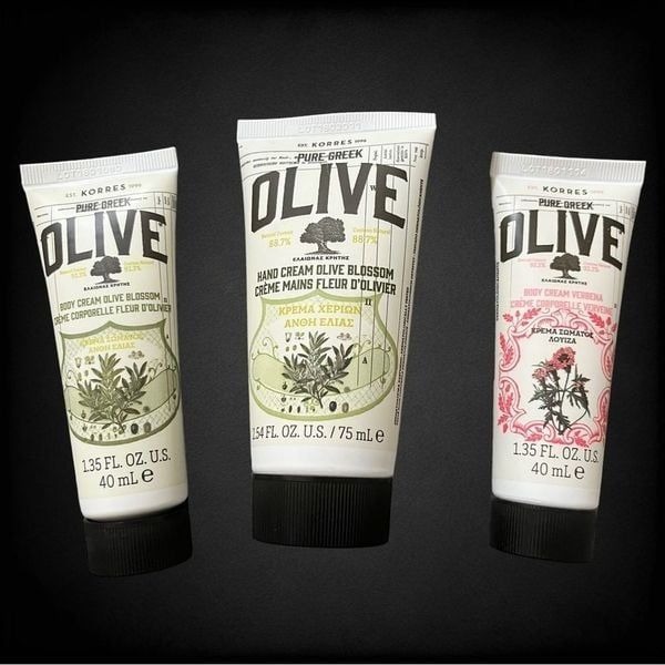 KORRES PURE GREEK OLIVE One Hand and Two Body Creams New and Sealed