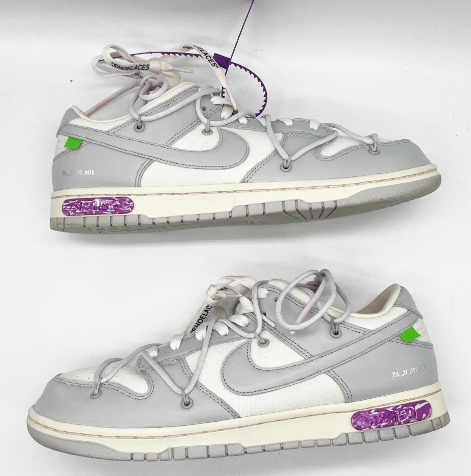 PreOwned- Size 11.5- Nike Off-White Dunk Low Lot 3 (NO BOX)