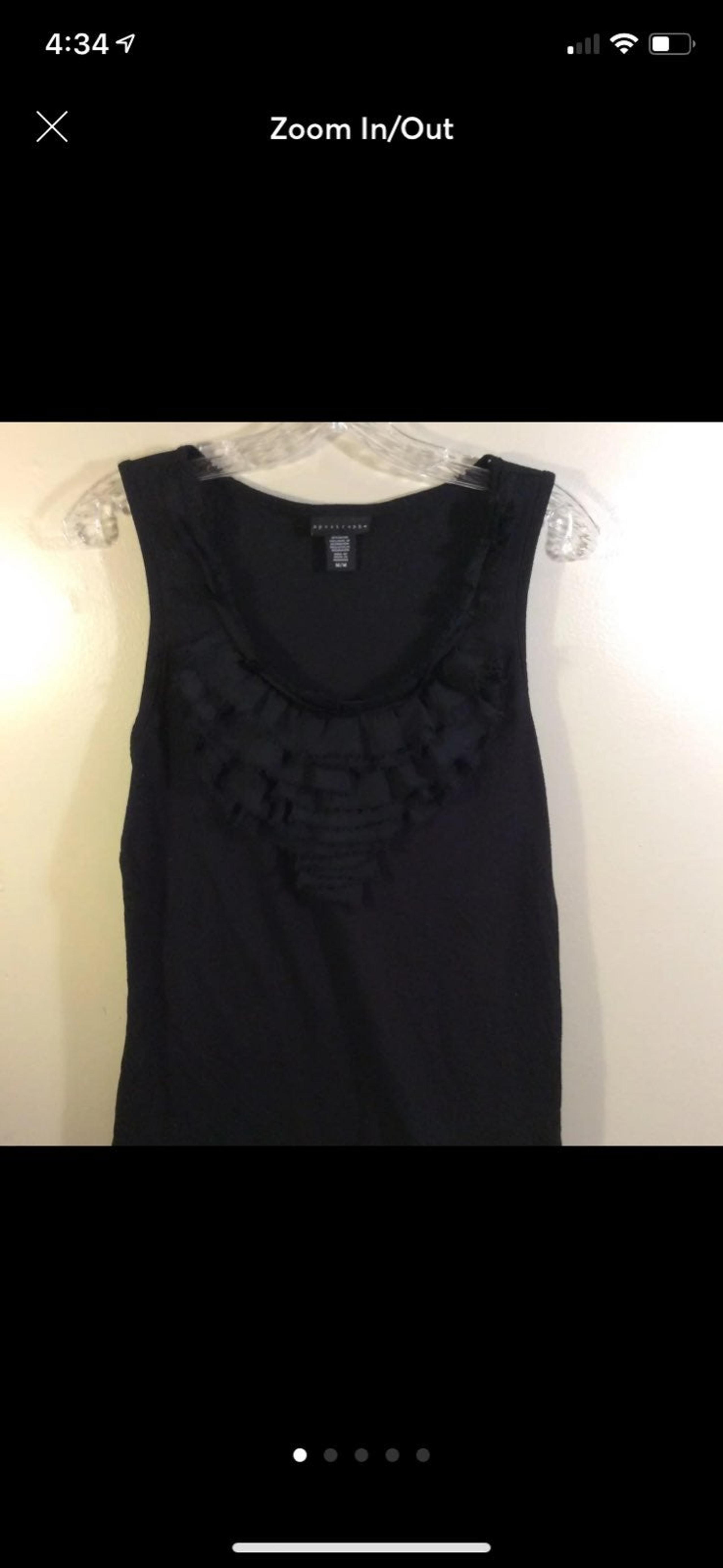Apostrophe ruffled tank