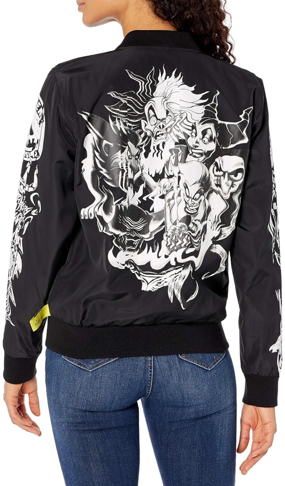 Disney Women's Villains X Heidi Klum Cast Your Curse Bomber Jacket size Medium