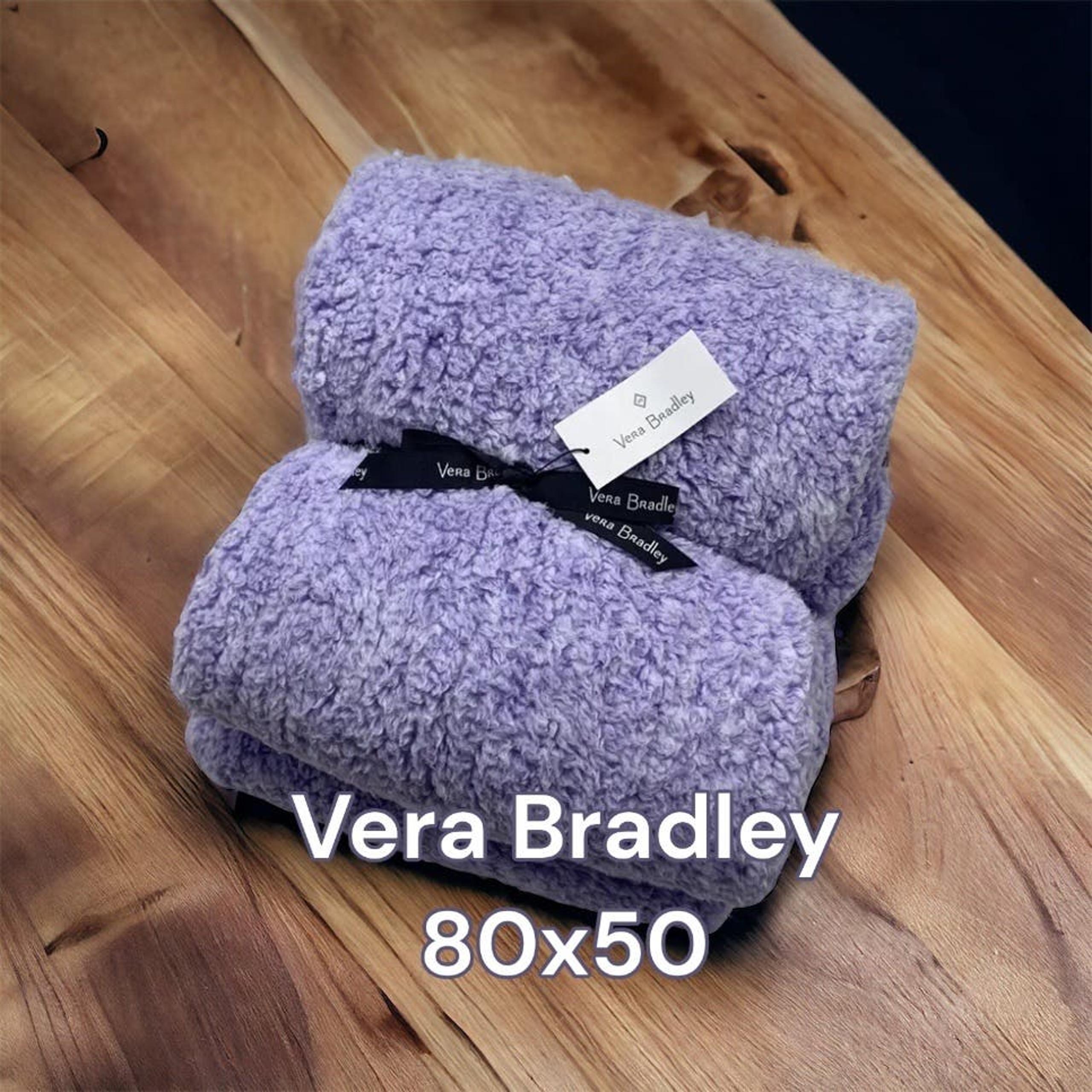 NEW**Vera Bradley Fluffy Fleece Blanket Maddalena Paisley Periwinkle Lilac