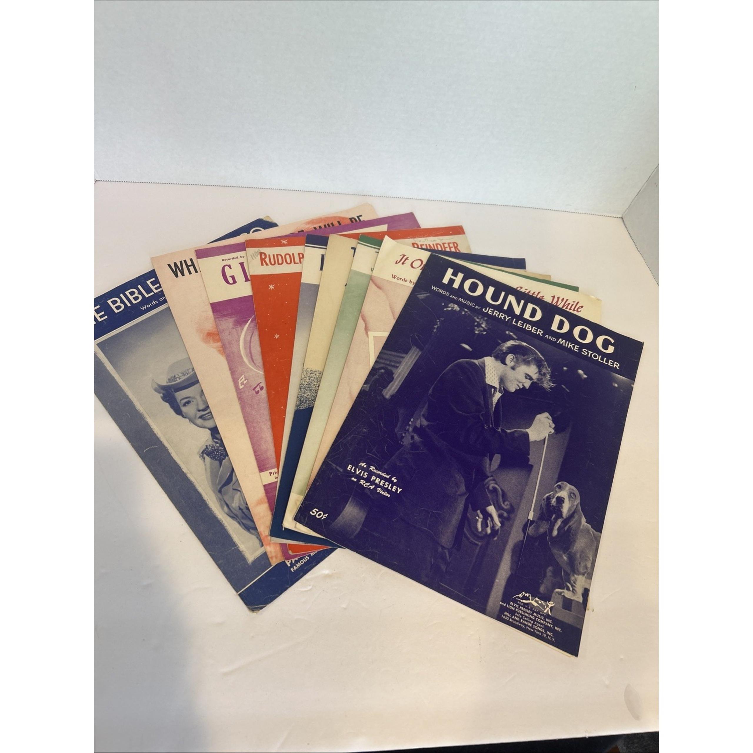 Elvis Presley And 8 Other Vintage Piano Sheets