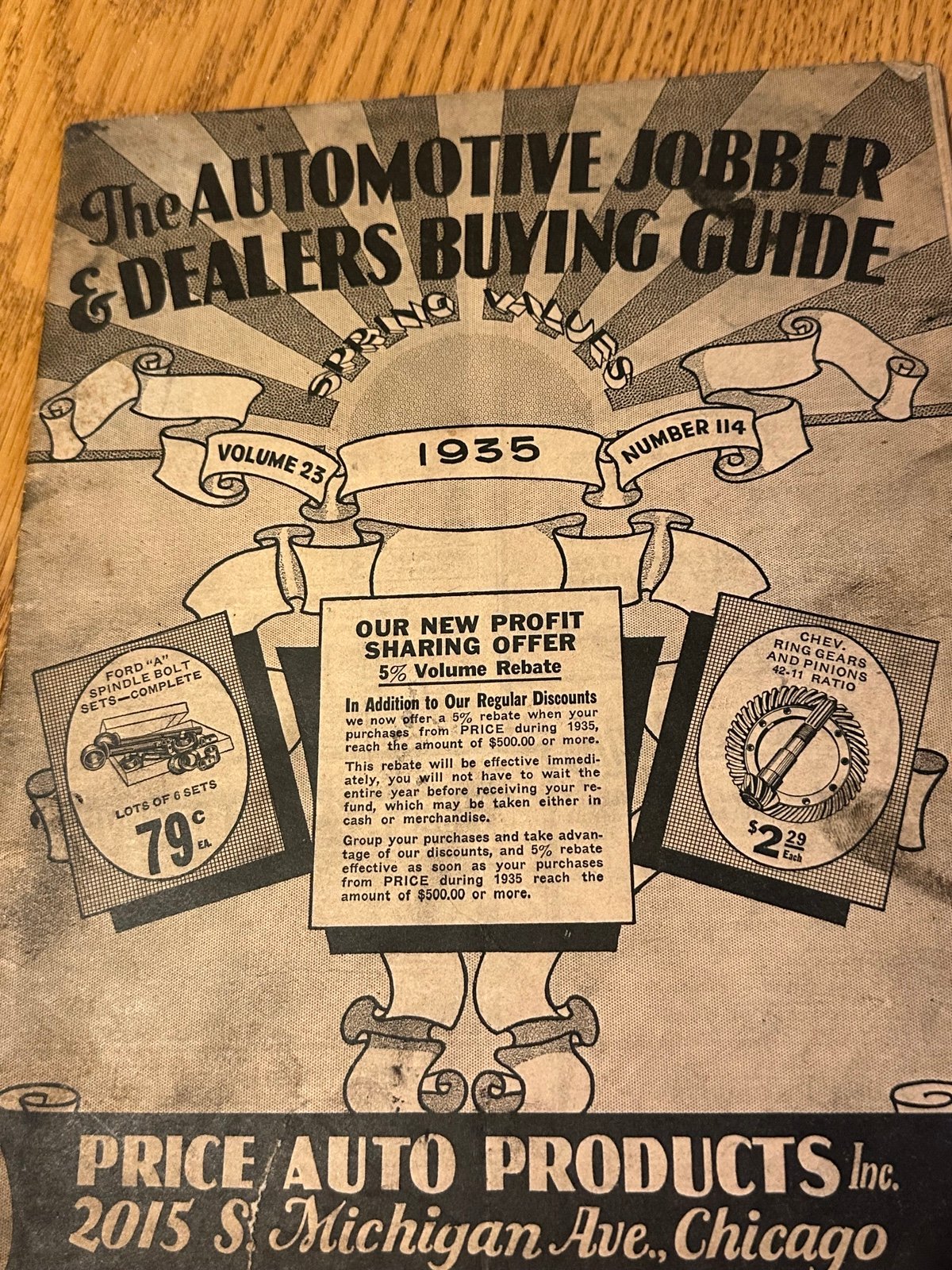 THE AUTOMOTIVE JOBBER & DEALERS BUYING GUIDE MUSEUM QUALITY 1935