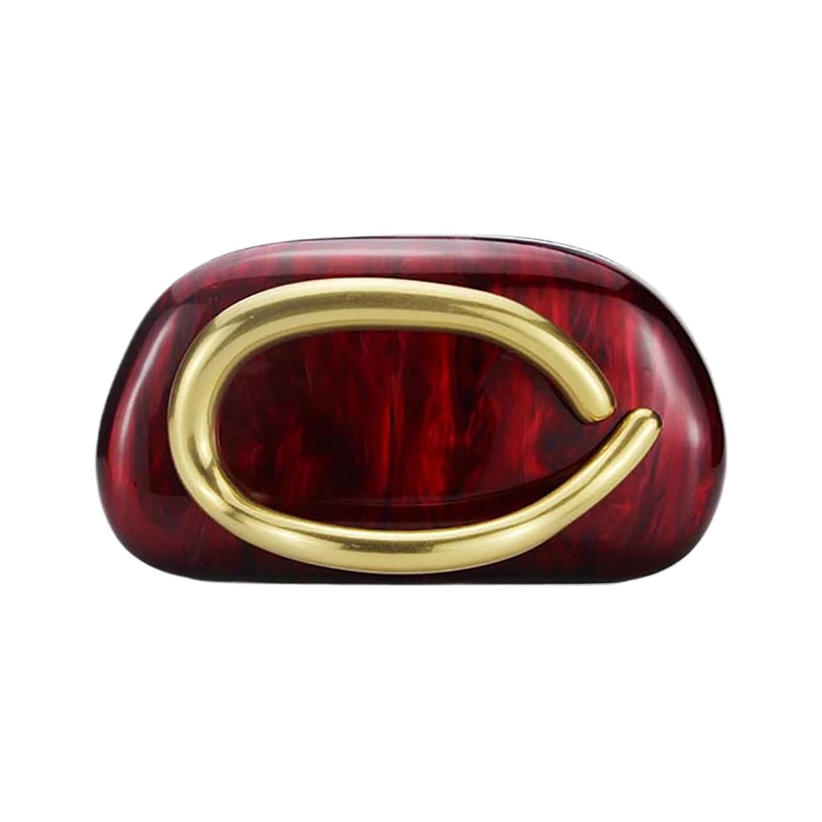 Burgundy Acrylic Clutch for Evening Events