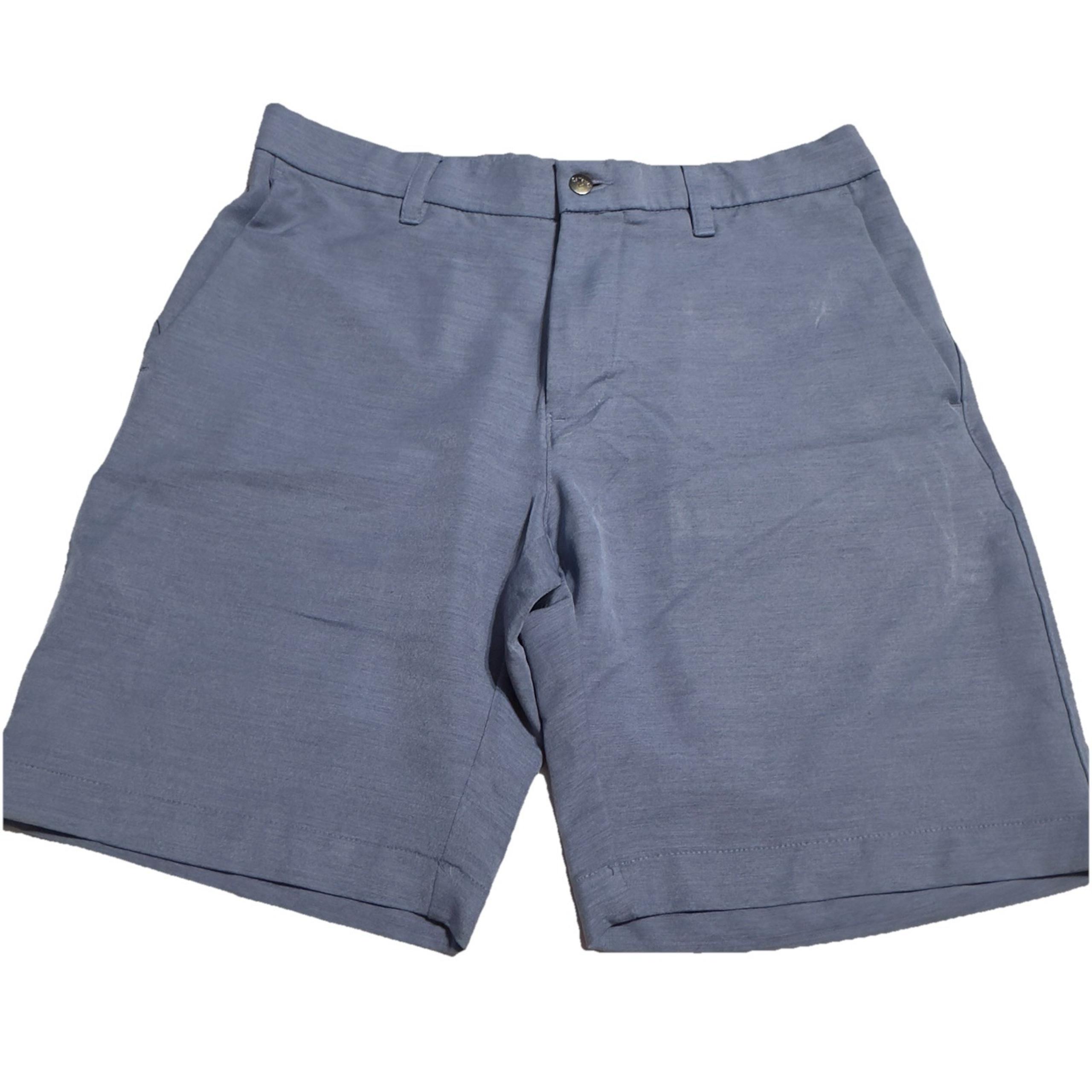 Callaway Golf Shorts 32 Men Flat Front Blue 9" Stretch Athletic Performance
