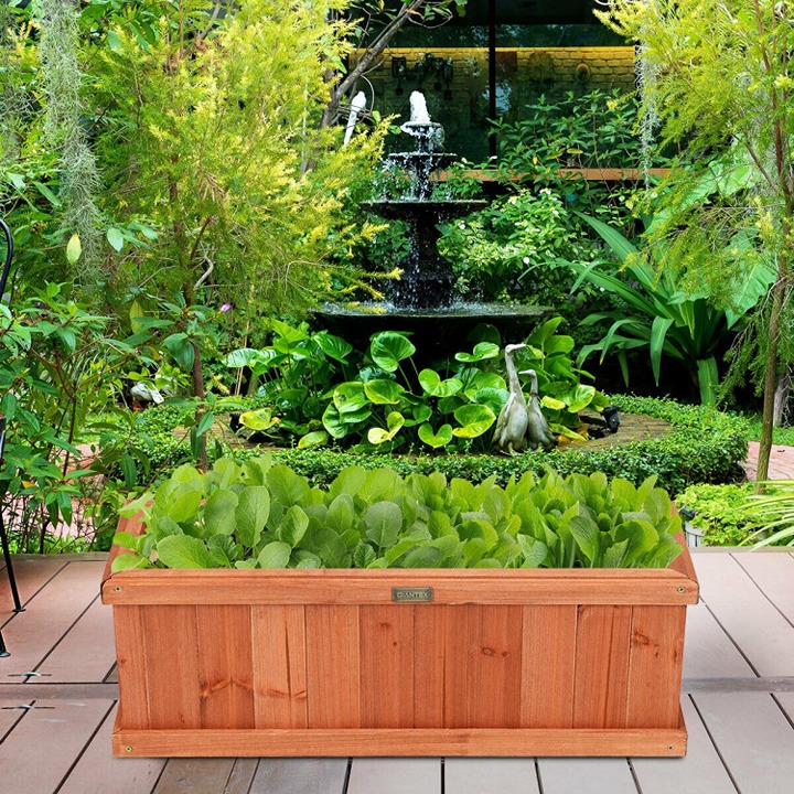 Wood Planter Box Garden