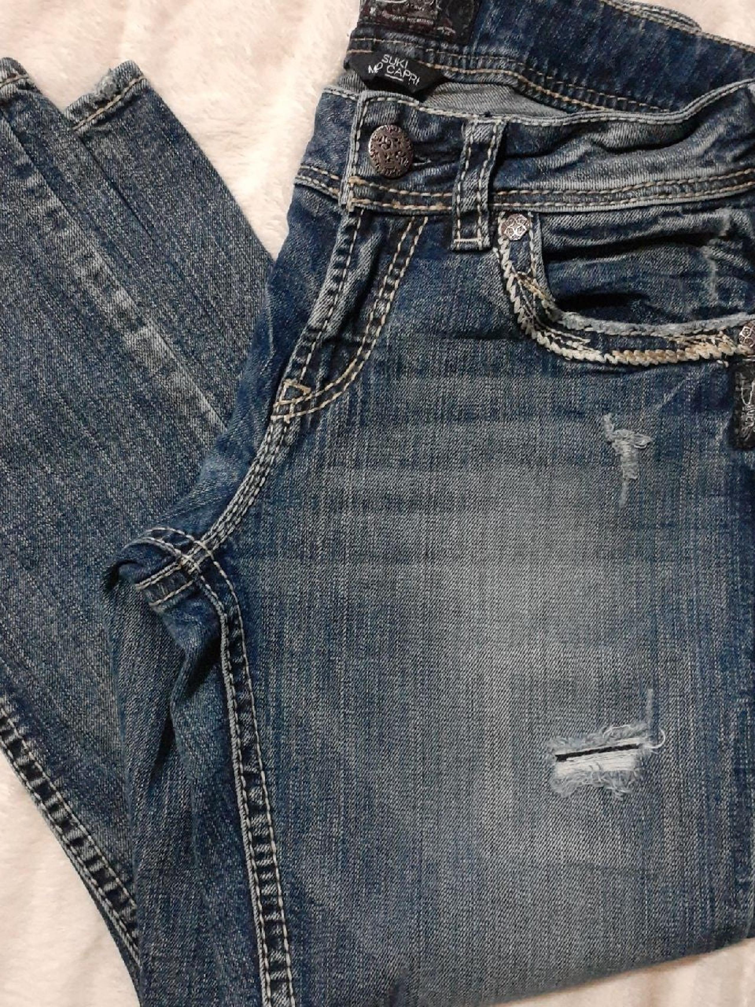 Silver jean capri suki