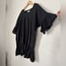 Morton Mac Black Linen Ruffle Hem Mini Dress