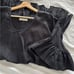 Morton Mac Black Linen Ruffle Hem Mini Dress