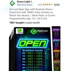 LED OPEN BUSINESS HOURS LIGHT