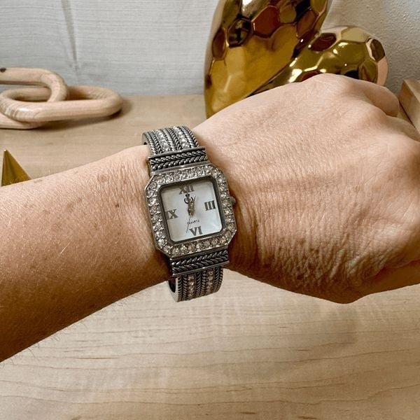 Premier Designs Silver Cuff Watch