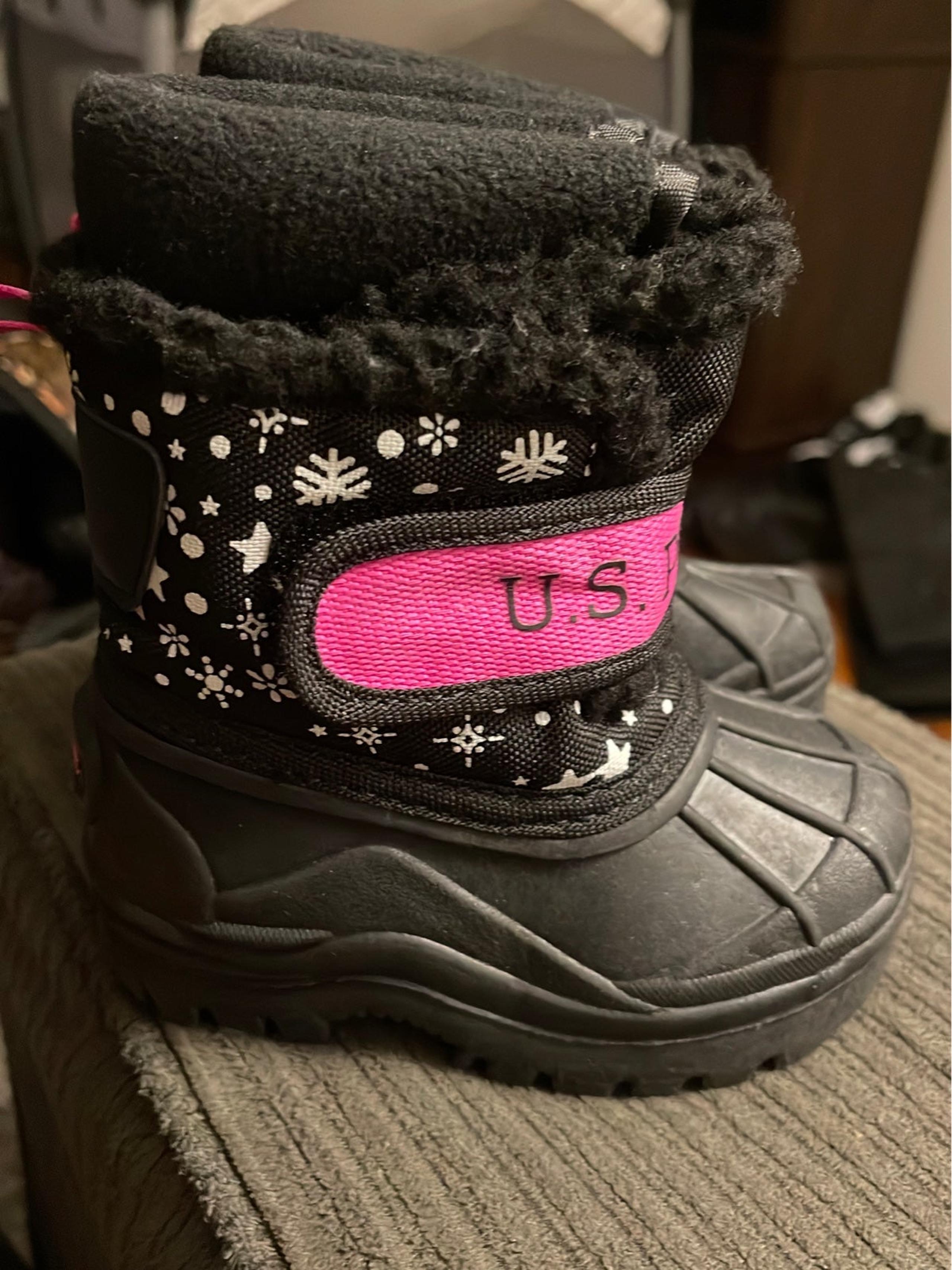 New US Polo Toddler Girls Snow Boots