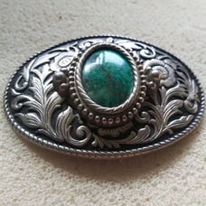 Belt Buckle with green stone