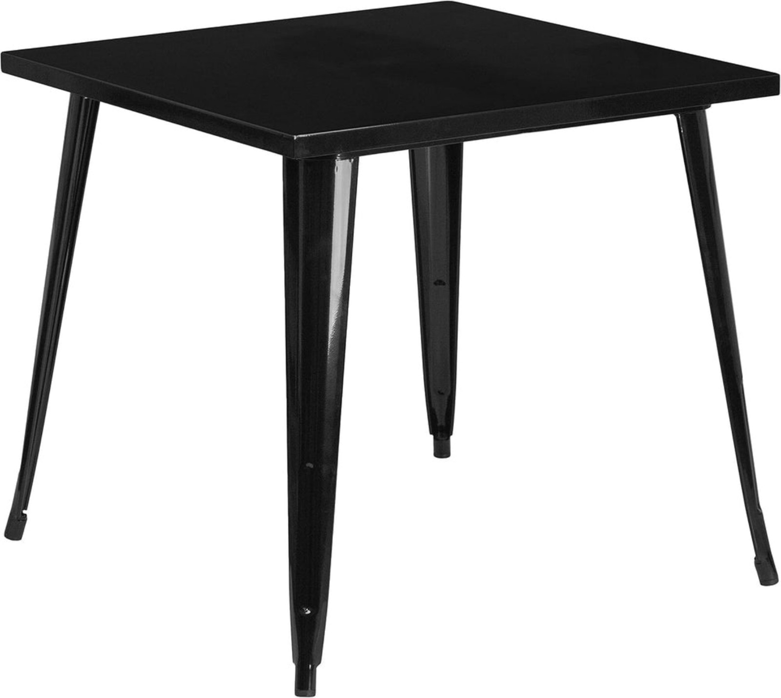 Flash Furniture Toby 31.75 Square Black Metal Indoor-Outdoor Table
