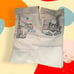 Vintage white hand embroidered cat cookies and milk theme towels