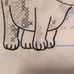 Vintage white hand embroidered cat cookies and milk theme towels