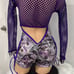 2-bottle girls size S purple money print bartender's outfits