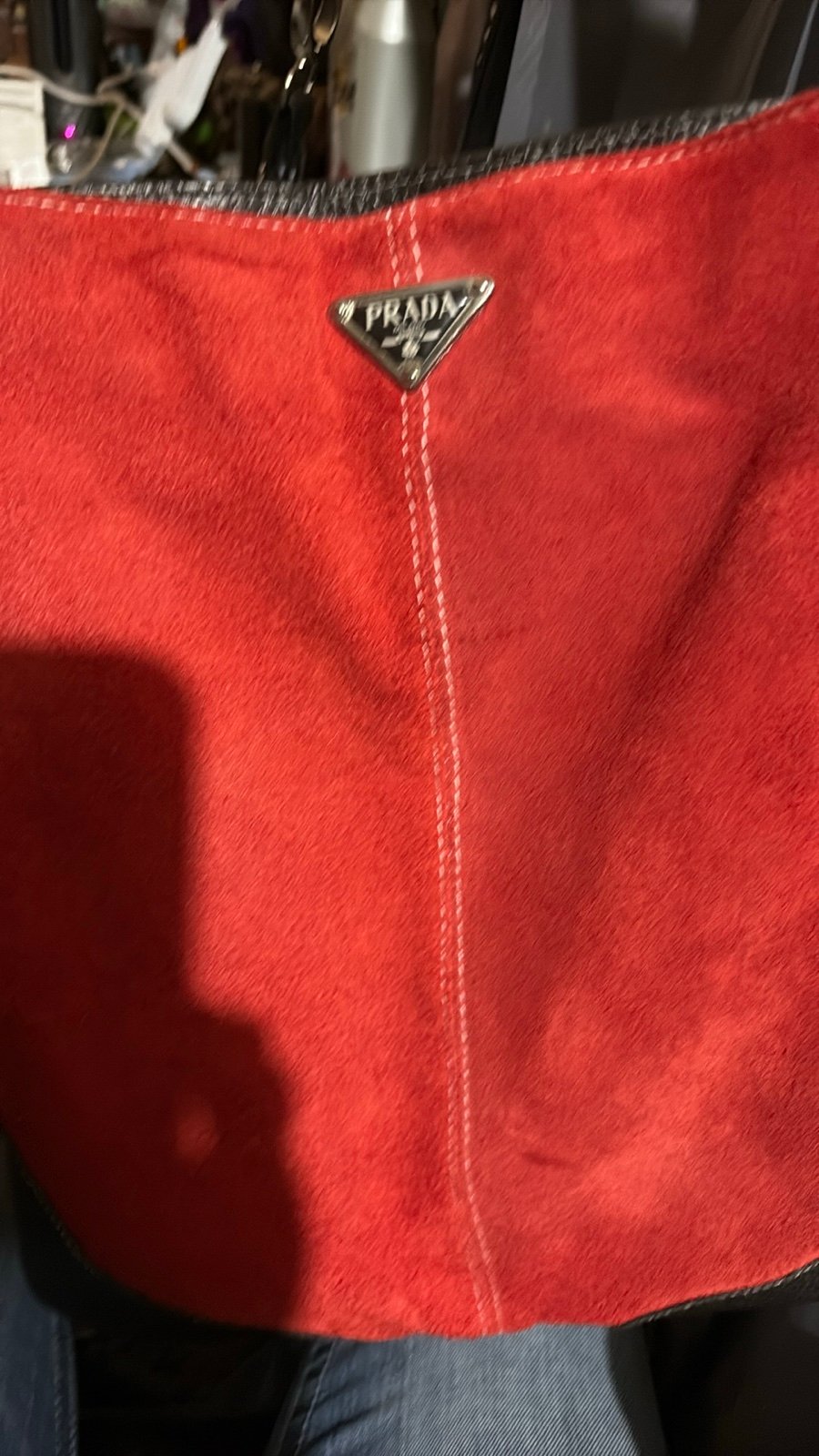 Vintage PRADA suede bag