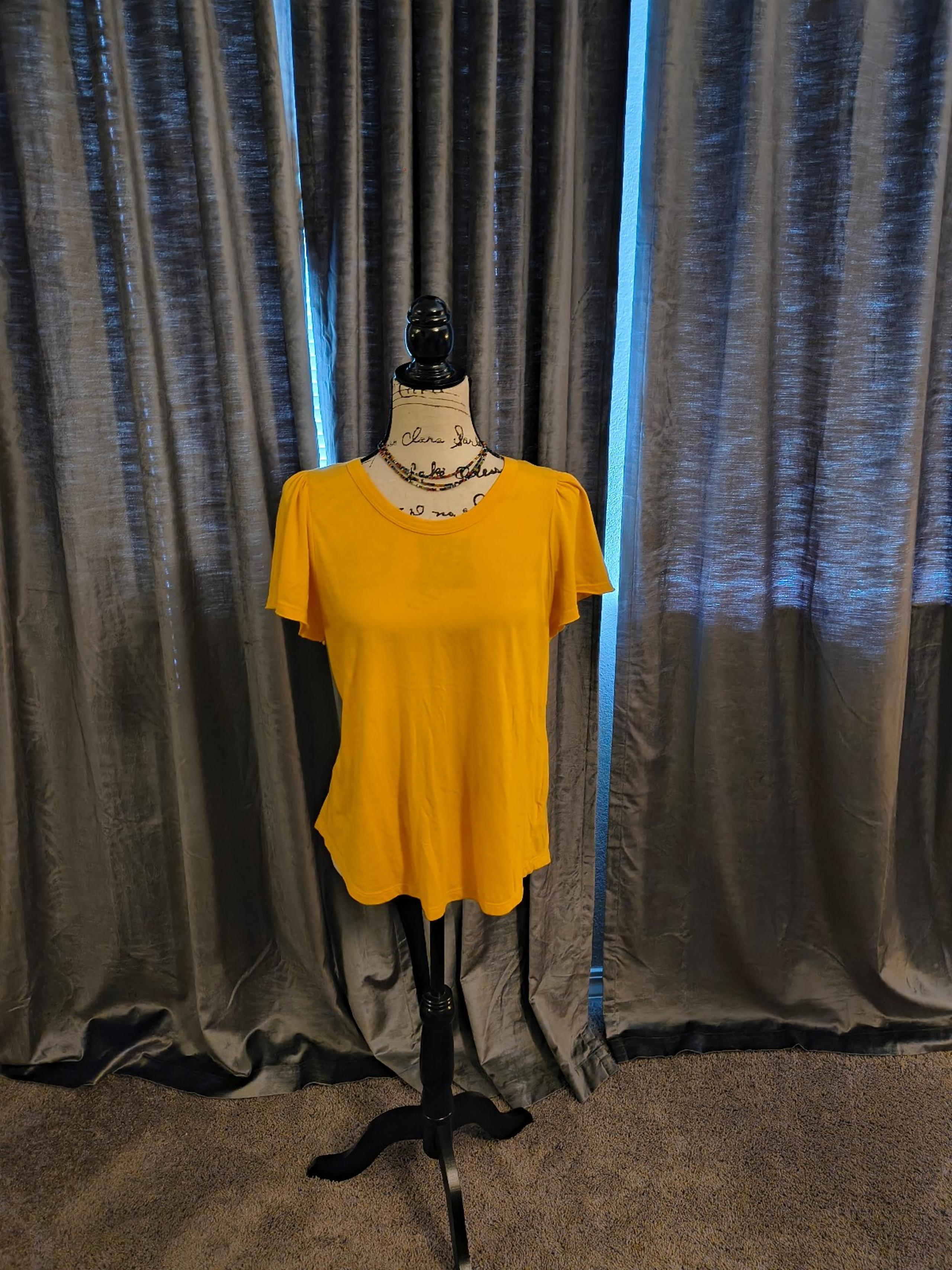 GAP Yellow Relaxed Knit Sunflower Yellow Top