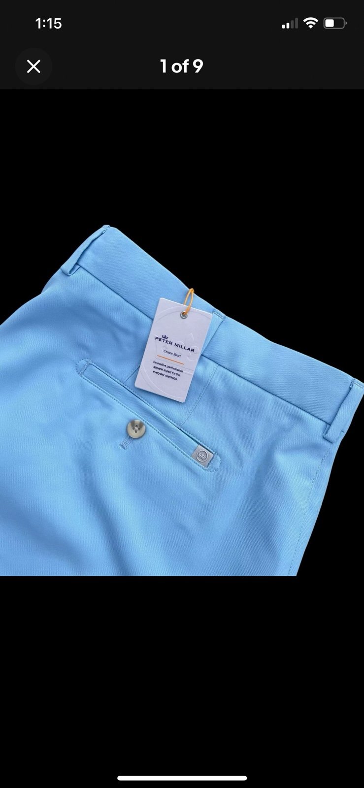 Peter Millar Crown Sport Salem Shorts Cottage Blue Size 42 98