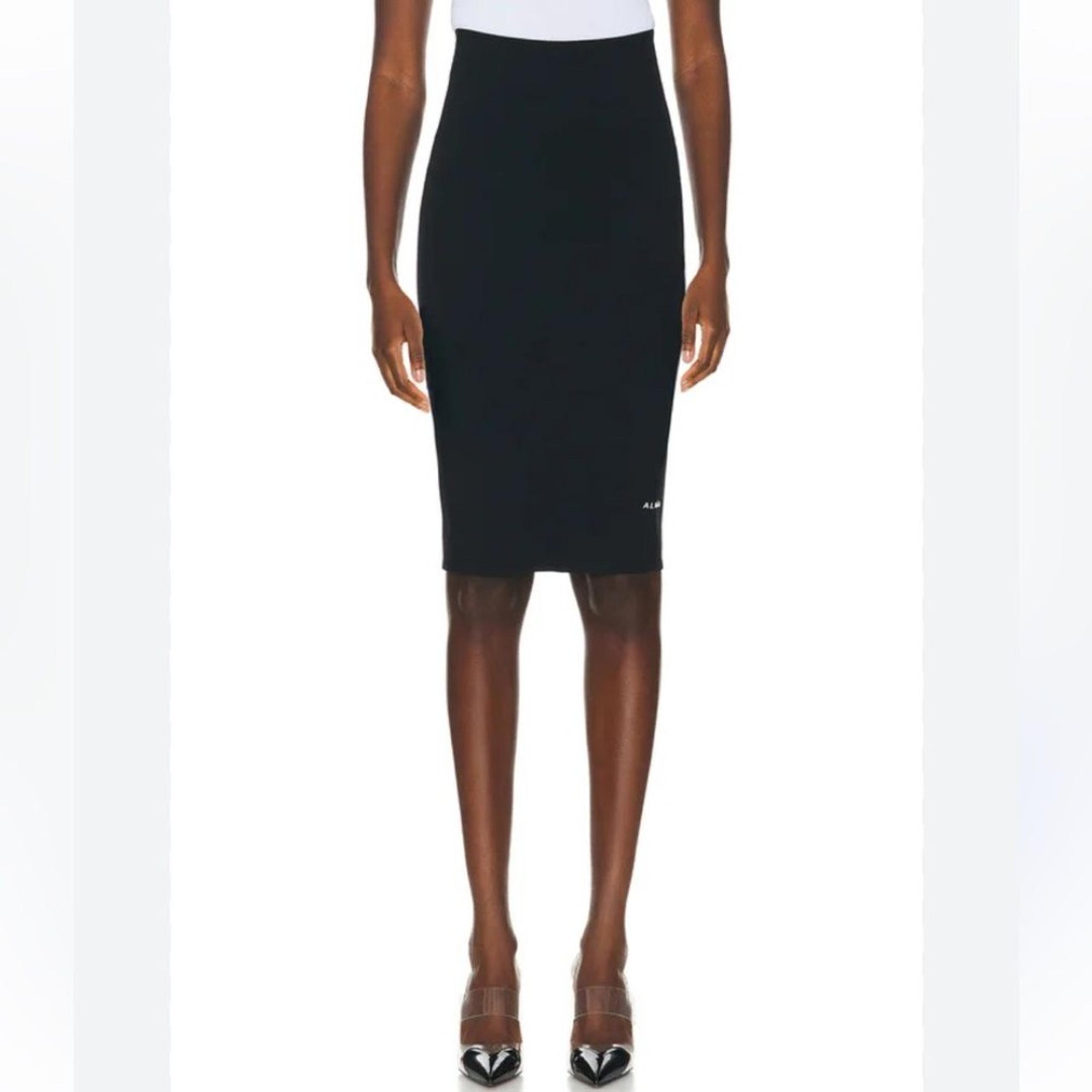 Diane Von Furstenberg Skirt Size 0 Authentic Black Stretch Pencil Knee Length