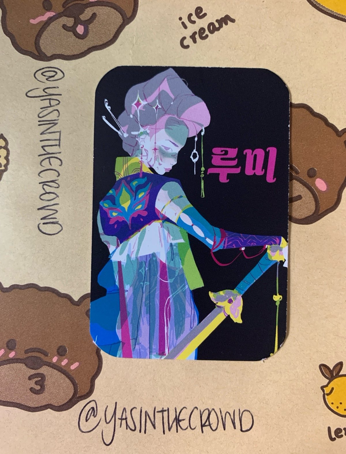 Kpop Demon Hunters Official Rumi Target Vinyl Exclusive Photocard