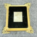 Antique Glass Gold Black Stand Up Photo Frame With Family Picture 12x13 Rare