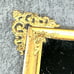 Antique Glass Gold Black Stand Up Photo Frame With Family Picture 12x13 Rare