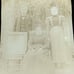 Antique Glass Gold Black Stand Up Photo Frame With Family Picture 12x13 Rare