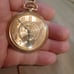 Vintage 15 Jewel Hampden gold pocket watch beautiful manual working with chain.