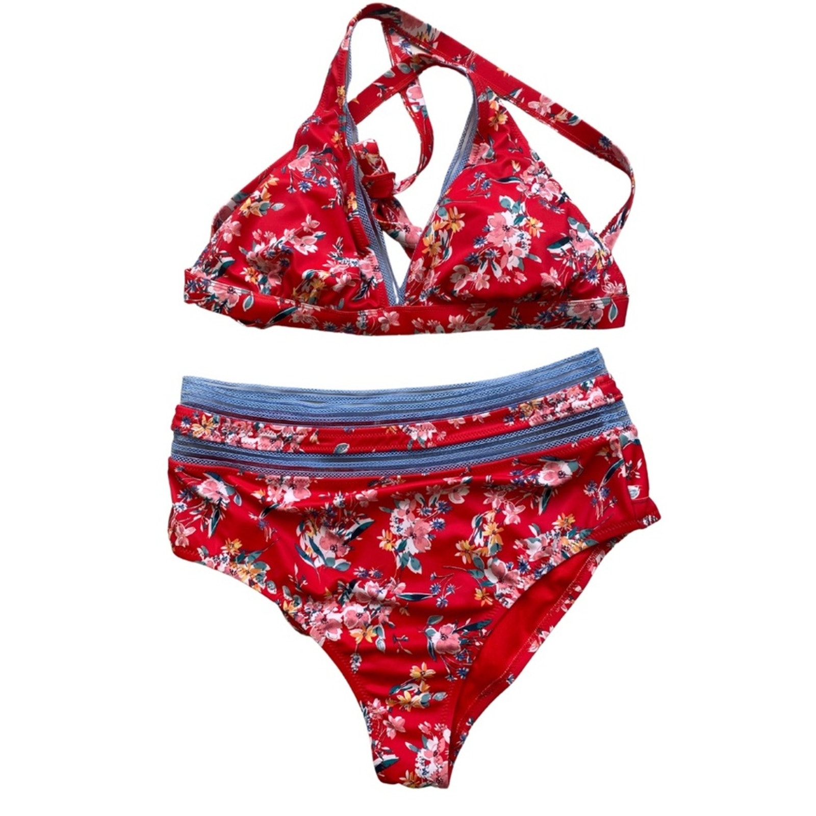 Jessica Simpson Floral Print two piece swimwear