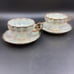 Set of 2 Royal Sealy Japan China Teacup Scalloped Edge Iridescent Lusterware