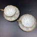 Set of 2 Royal Sealy Japan China Teacup Scalloped Edge Iridescent Lusterware