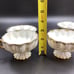 Set of 2 Royal Sealy Japan China Teacup Scalloped Edge Iridescent Lusterware
