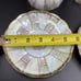 Set of 2 Royal Sealy Japan China Teacup Scalloped Edge Iridescent Lusterware
