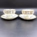 Set of 2 Royal Sealy Japan China Teacup Scalloped Edge Iridescent Lusterware