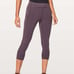 Lululemon In Movement Crop Everlux 19” Black Currant size 4