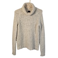 Theory Roree Mosso Sweater Women's S Cream Alpaca Wool Blend Quiet Luxury