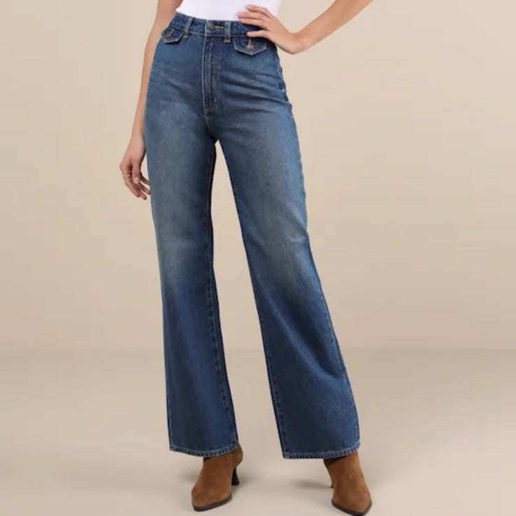 NWT Rolla’s Heidi Dark Wash Relaxed Straight Leg Jeans