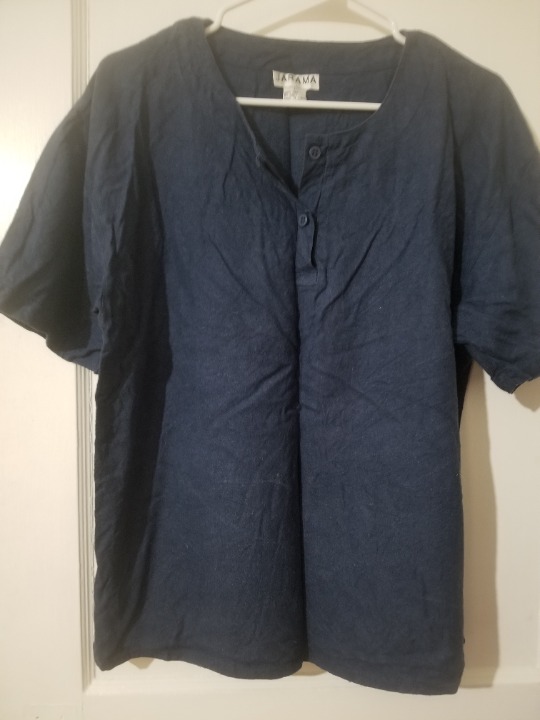 Raw silk wrap skirt with matching blouse, Navy blue