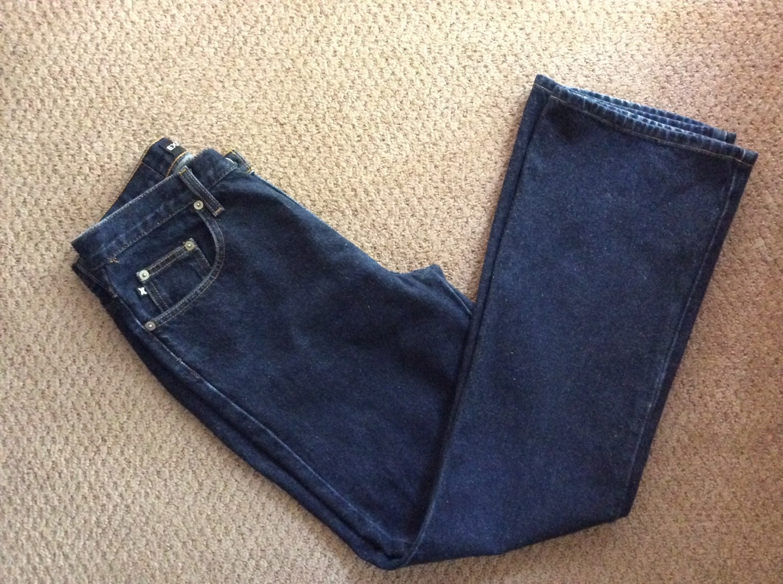 VINTAGE EXPRESS BLEUS FLARE LEG JEANS, sz 5/6, 100% COTTON